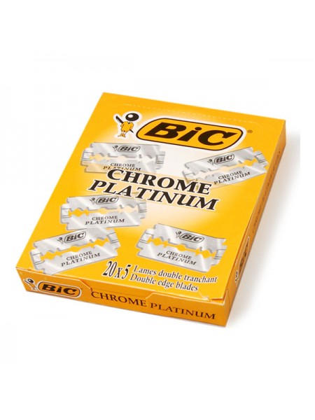 Классические Лезвия "BIC" Platinum (1 лист * 20 пачек * 5 лезвий)