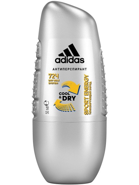 Adidas ролик муж Cool&Dry Sport Energy 50мл