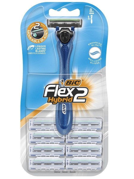 Bic FLEX 2 HYBRID (станок + 8кассеты)