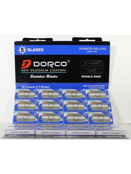 Dorco ST-300 DP Platinum (двухсторонние лезвия) (1лист- 20 пачек/5 лезвий