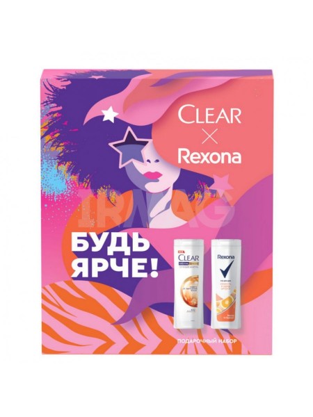 Набор Unilever Clear+Rexona  женский (шампунь 200мл+г/д 200мл)